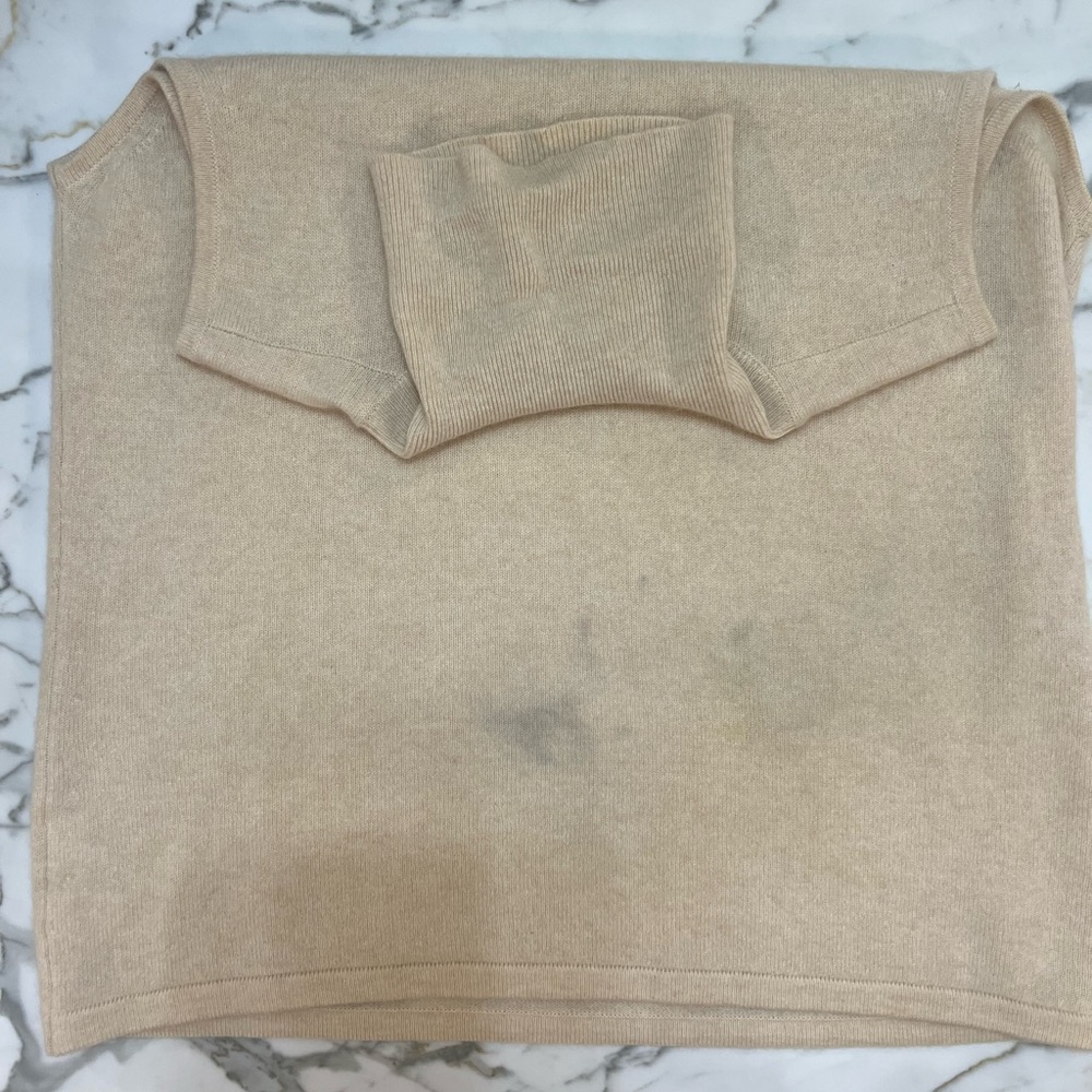 Brunello Cucinelli Tan Sleeveless Cashmere Top